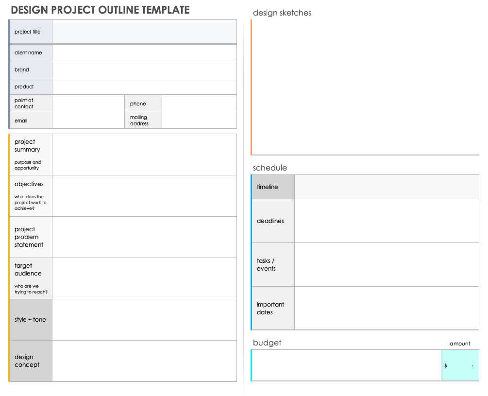 Free Project Outline Templates Smartsheet