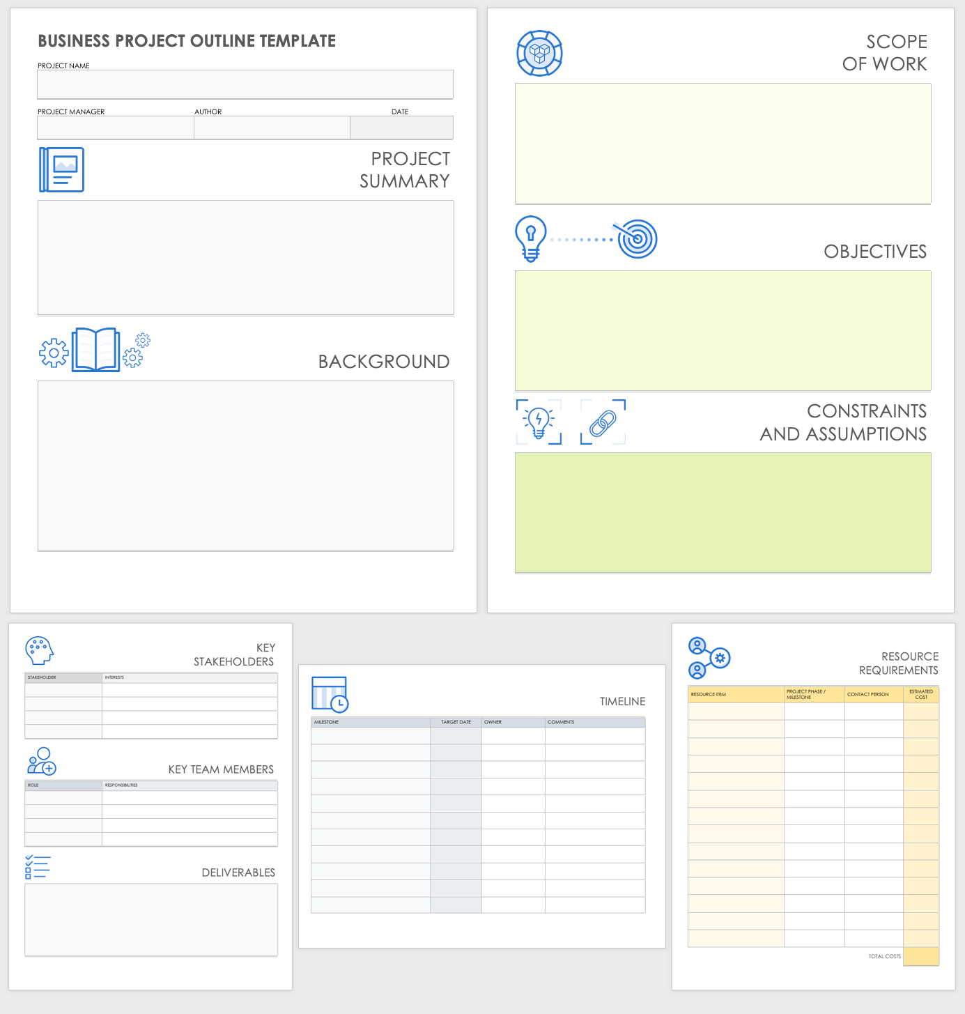 Free Project Outline Templates Smartsheet