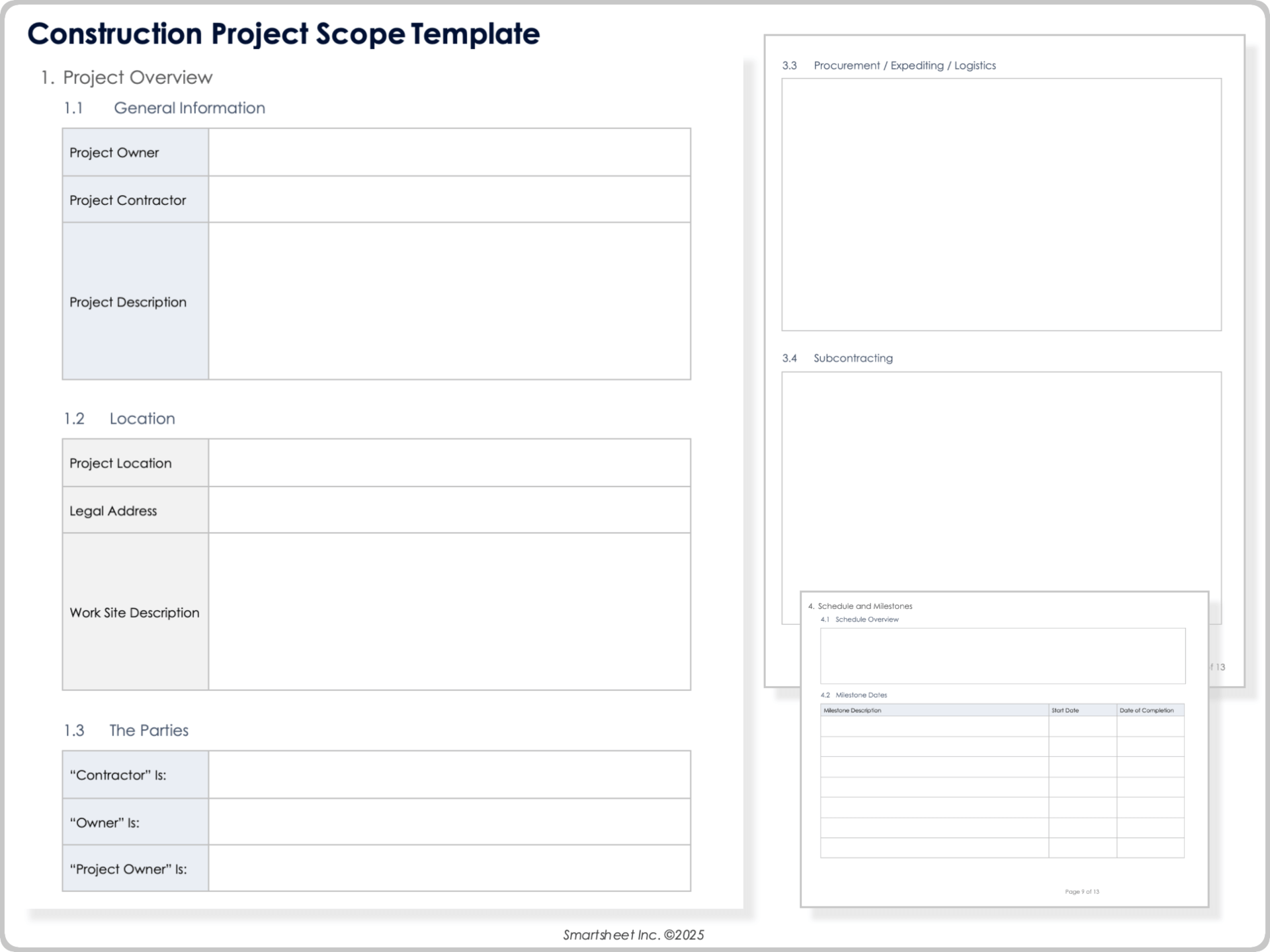 Free Project Scope Templates