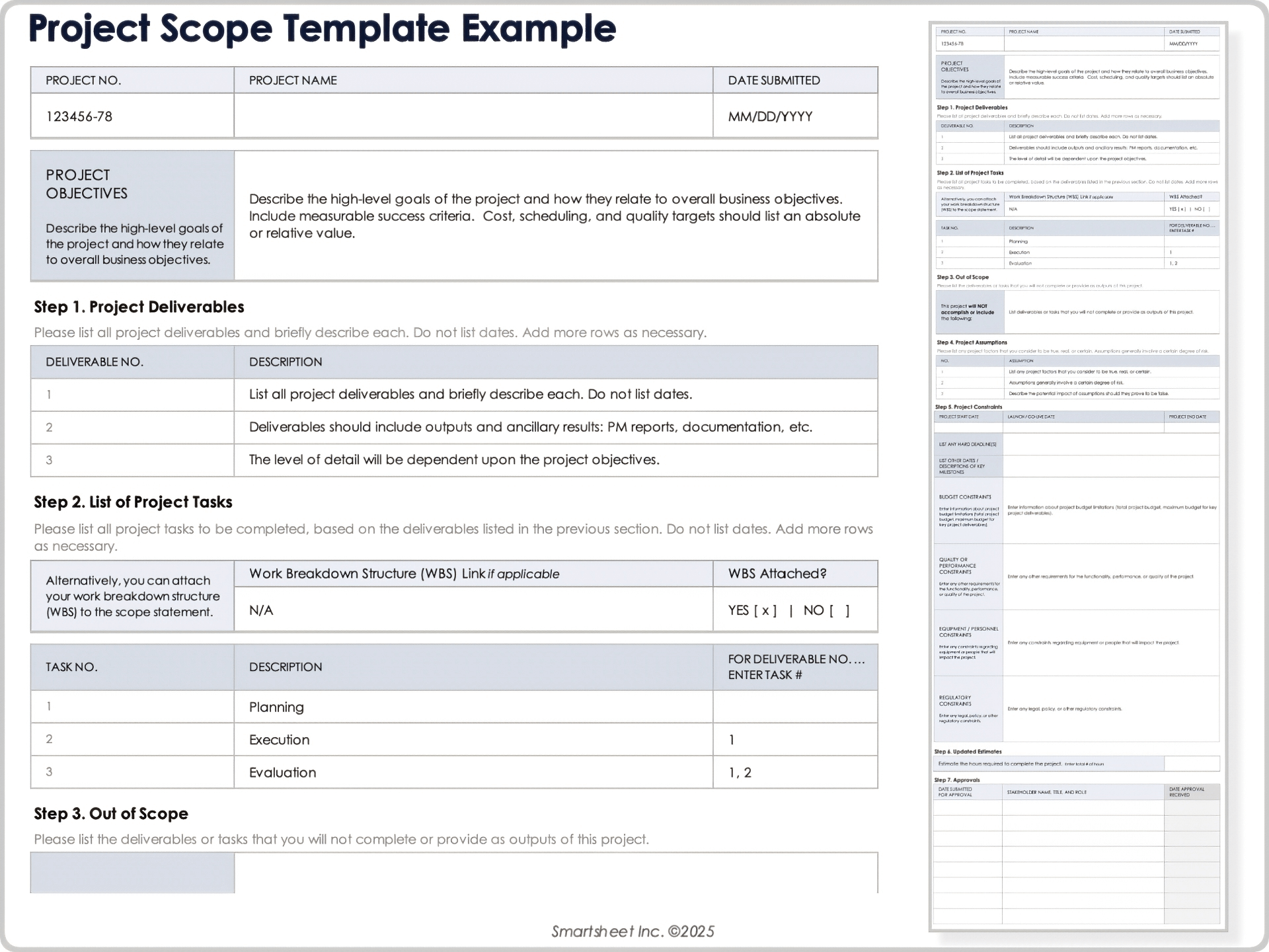 Free Project Scope Templates