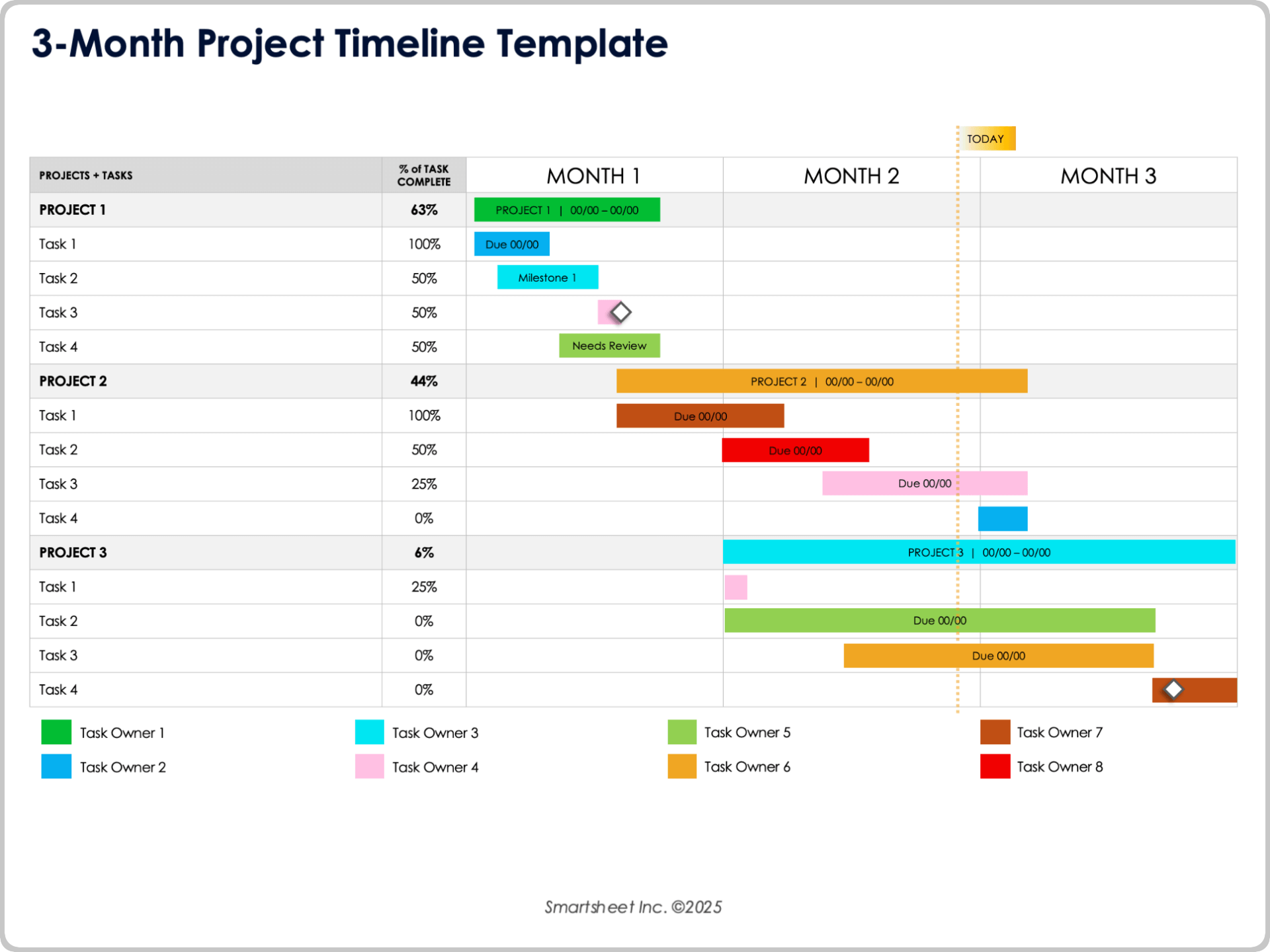 project management milestone template