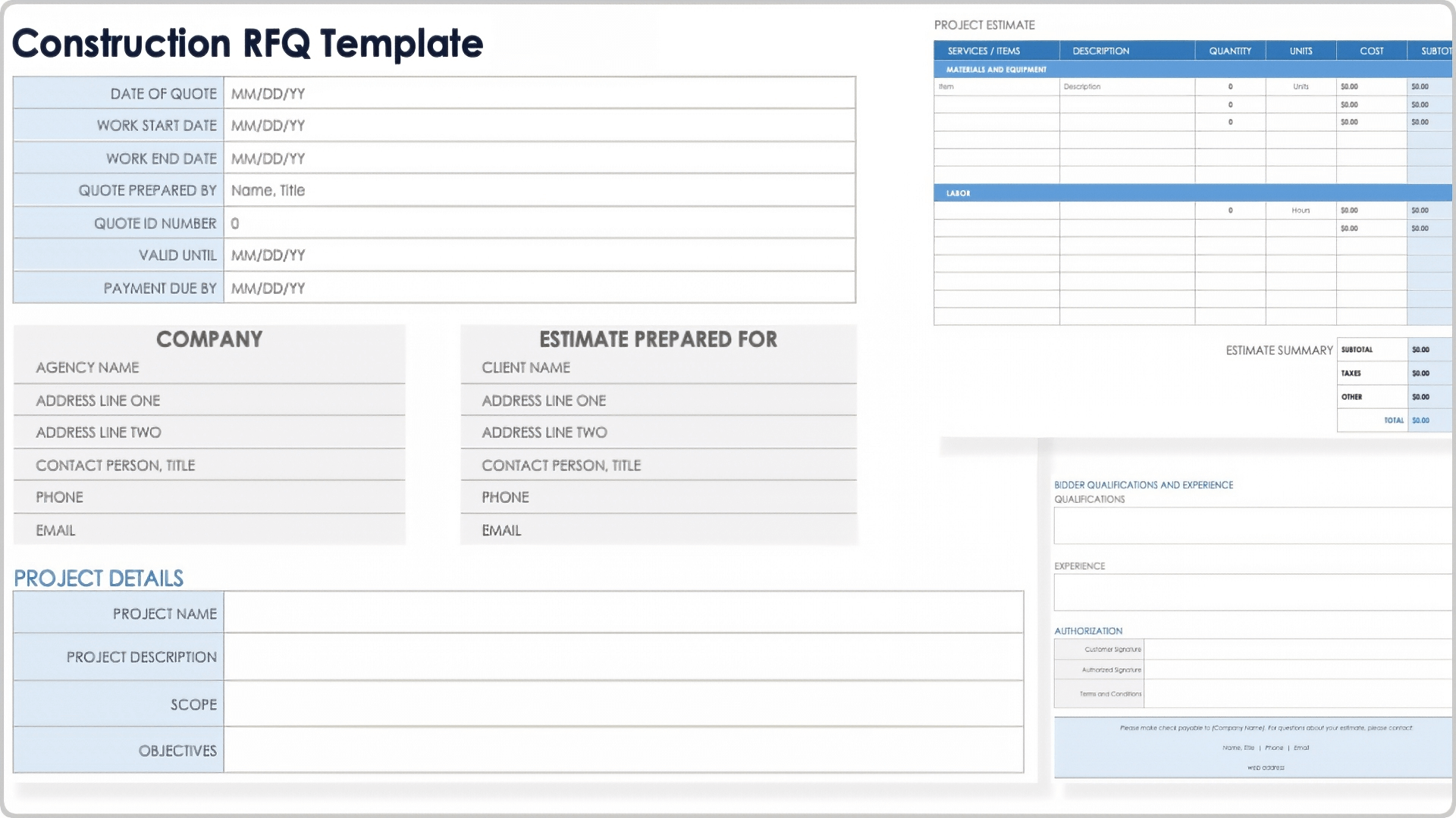 Free Request For Quote RFQ Templates Forms All Formats
