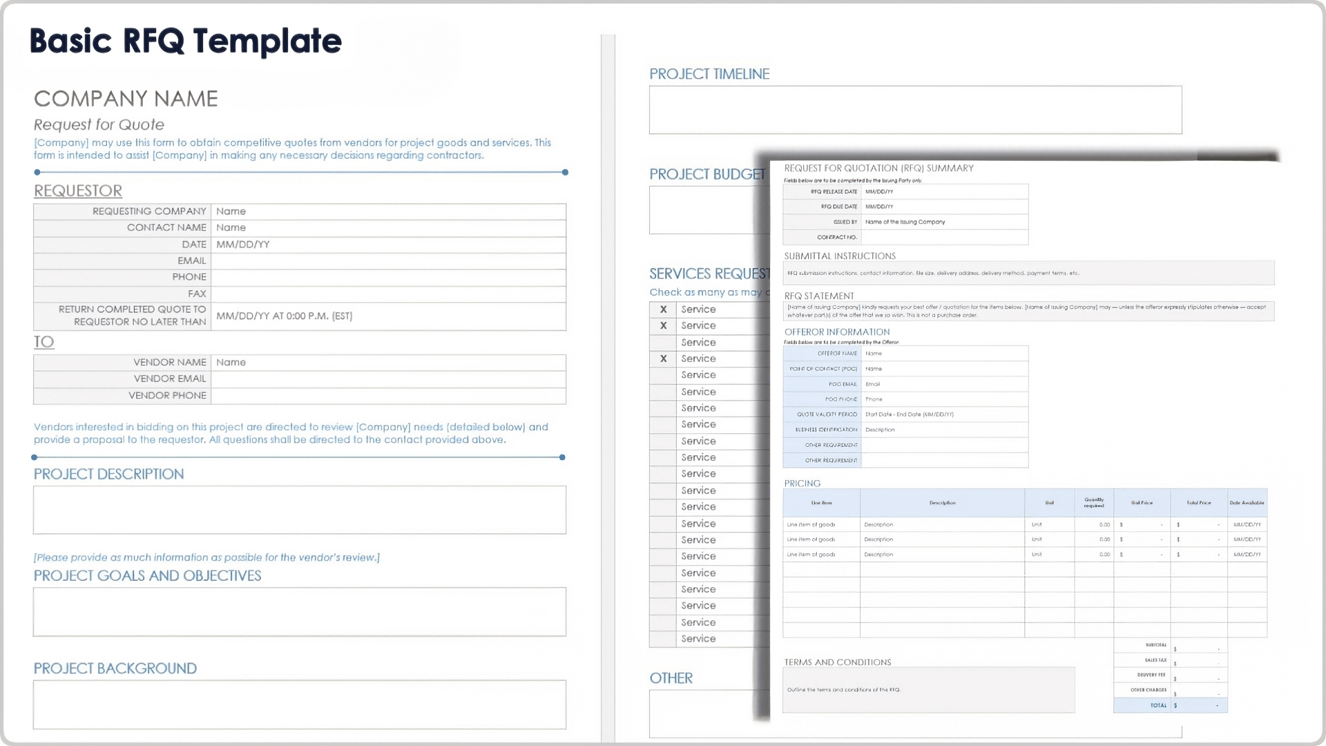 request for quotation template