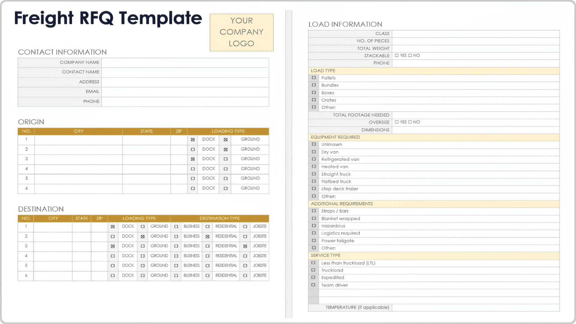 Free Request For Quote RFQ Templates Forms All Formats