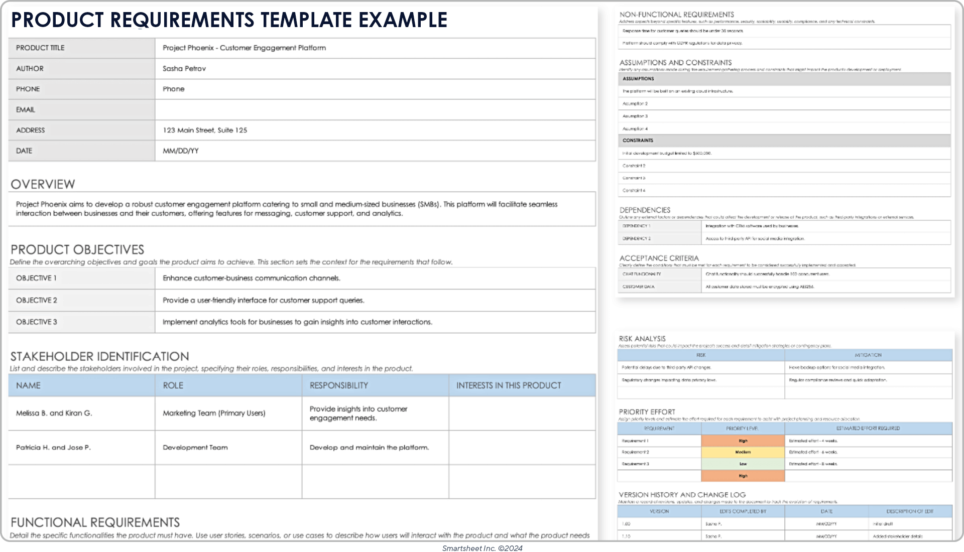 Free Requirement Gathering Templates All Types Formats