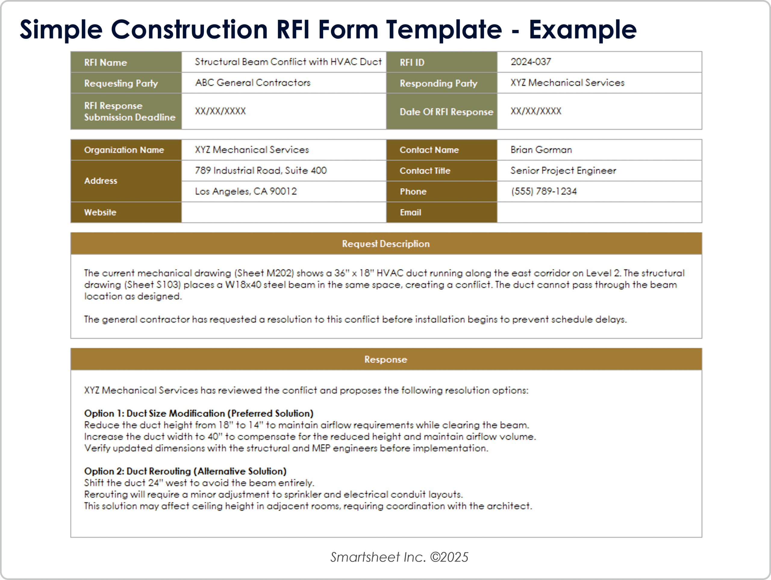 Free RFI Templates For Construction All Formats