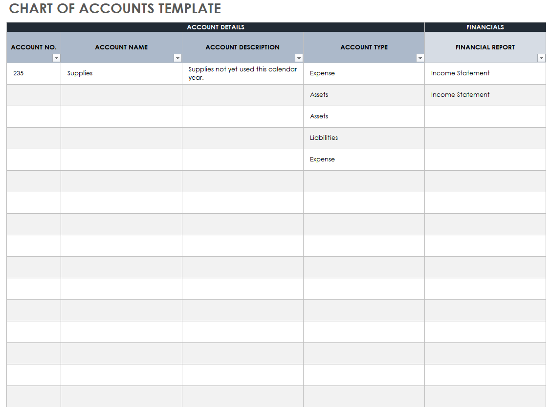 Free Small Business Bookkeeping Templates Smartsheet