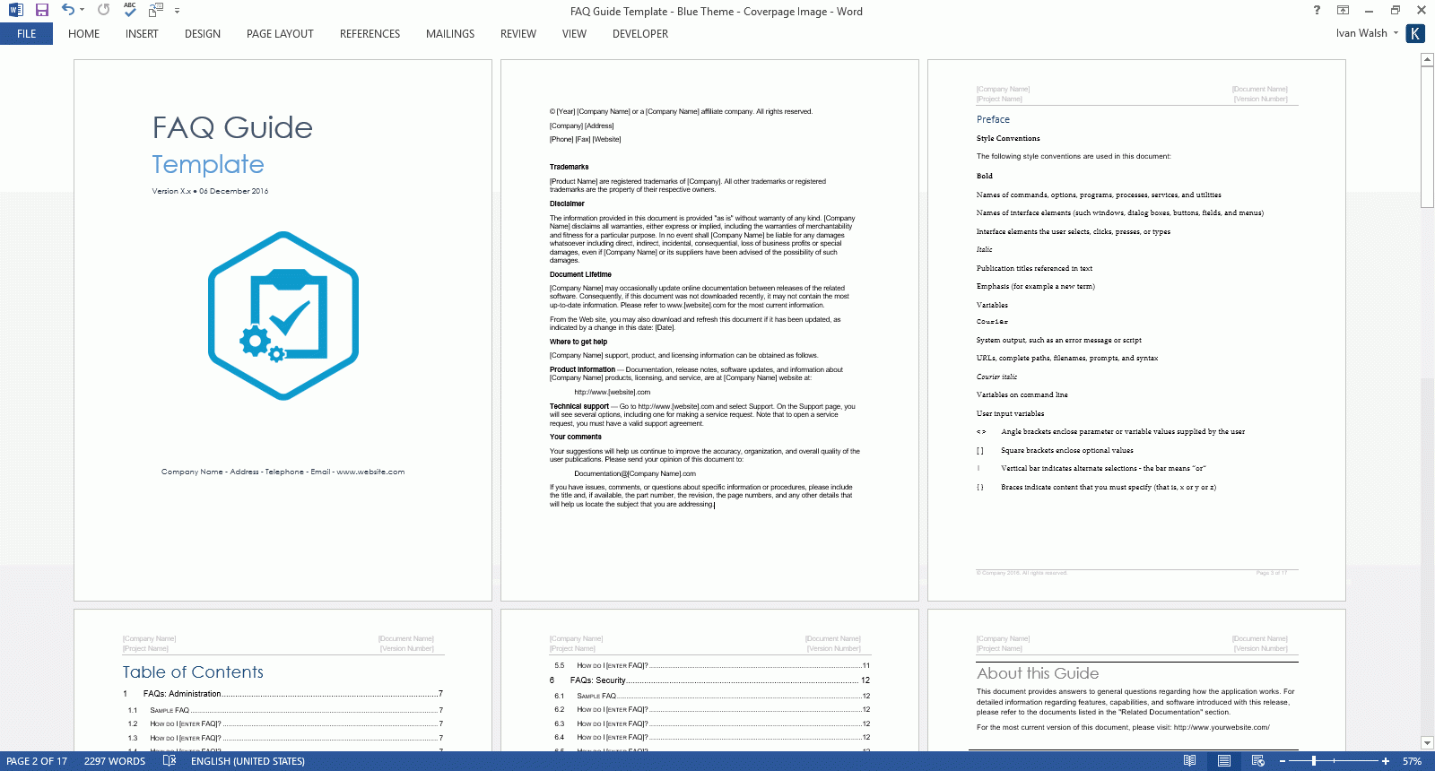 frequently asked questions template