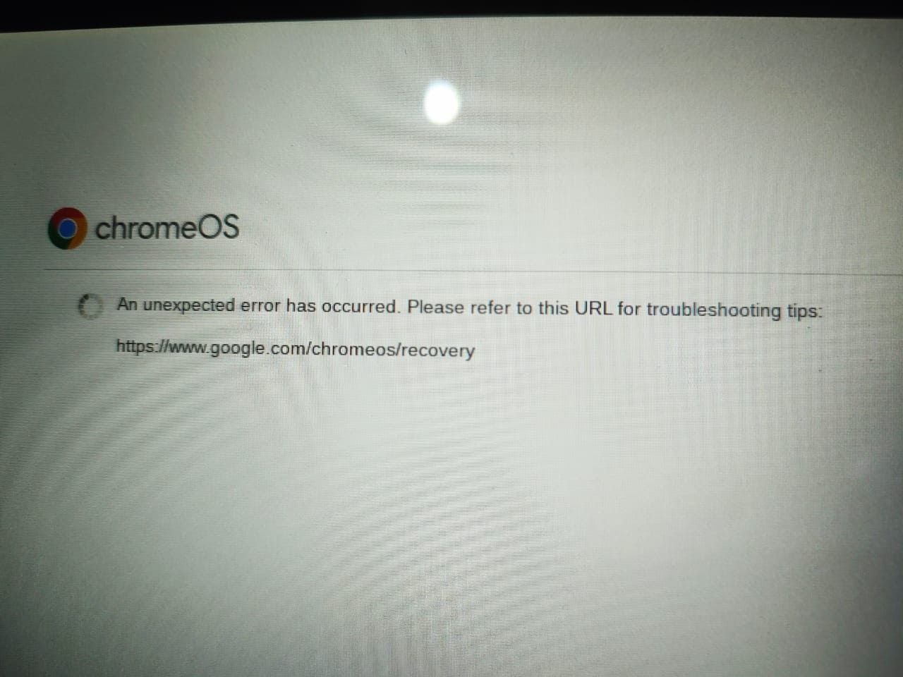 an unexpected error has occurred