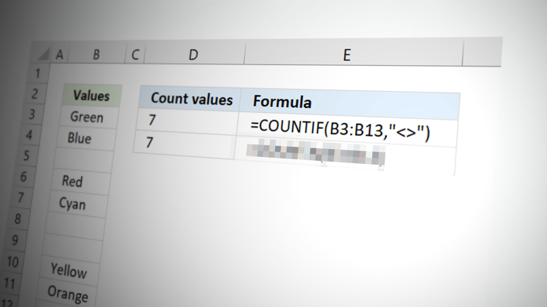 How To Count Cells That Are Not Blank Using Countif 