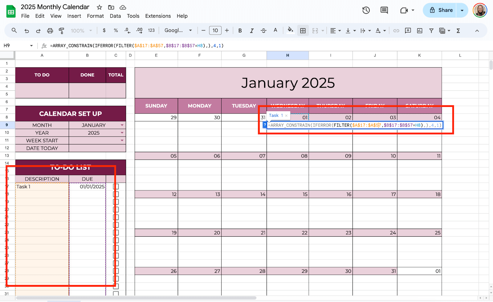 How To Create A 2025 Monthly Calendar In Google Sheets FileDrop