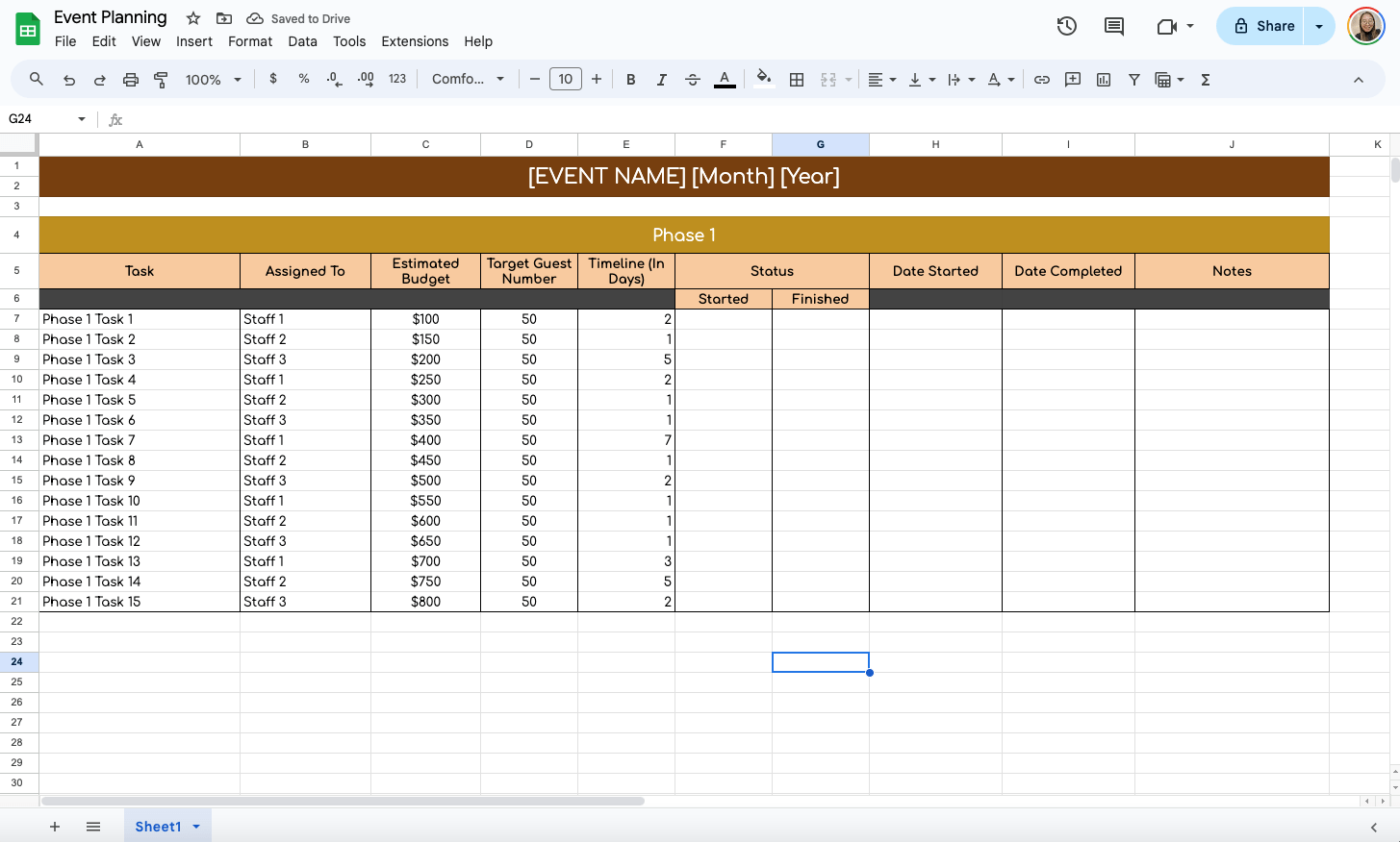 How To Create An Efficient Event Planning Template In Google Sheets FileDrop