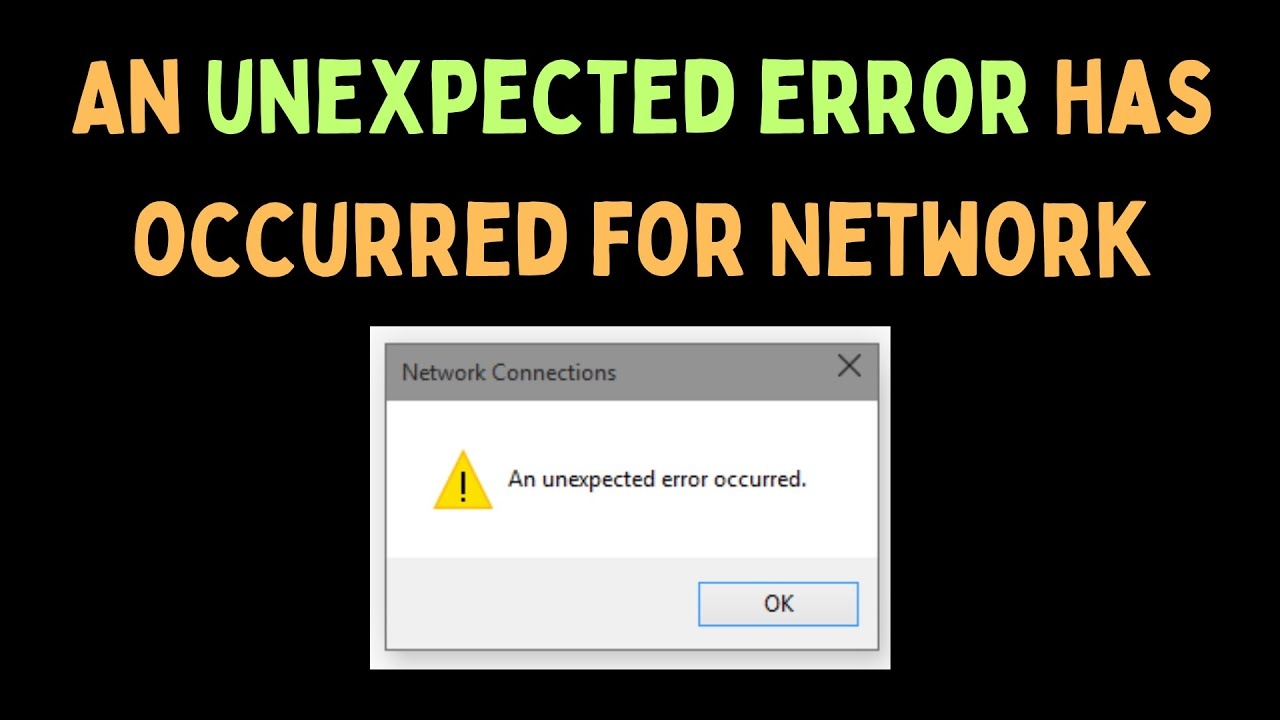 How To Fix An Unexpected Error Has Occurred Issue On Windows 11 YouTube