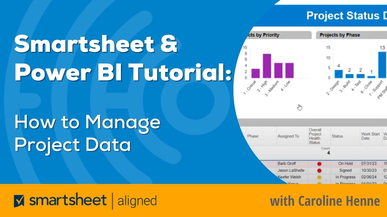 How To Manage Project Data Smartsheet Microsoft Power BI Examples Project List Vs Project Plan YouTube