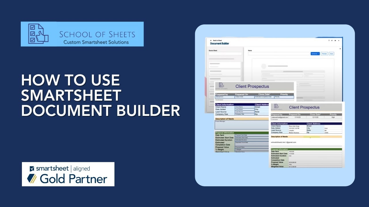 How To Use Smartsheet Document Builder Smartsheet Tutorial YouTube