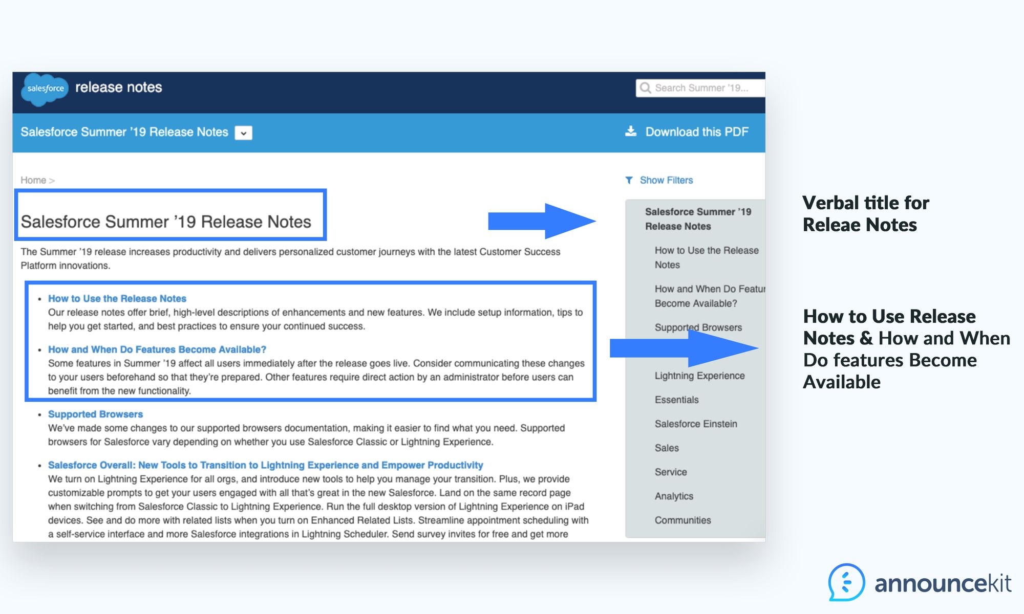sample software release notes template