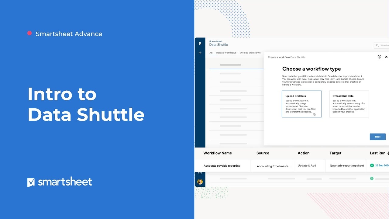 data shuttle for smartsheet