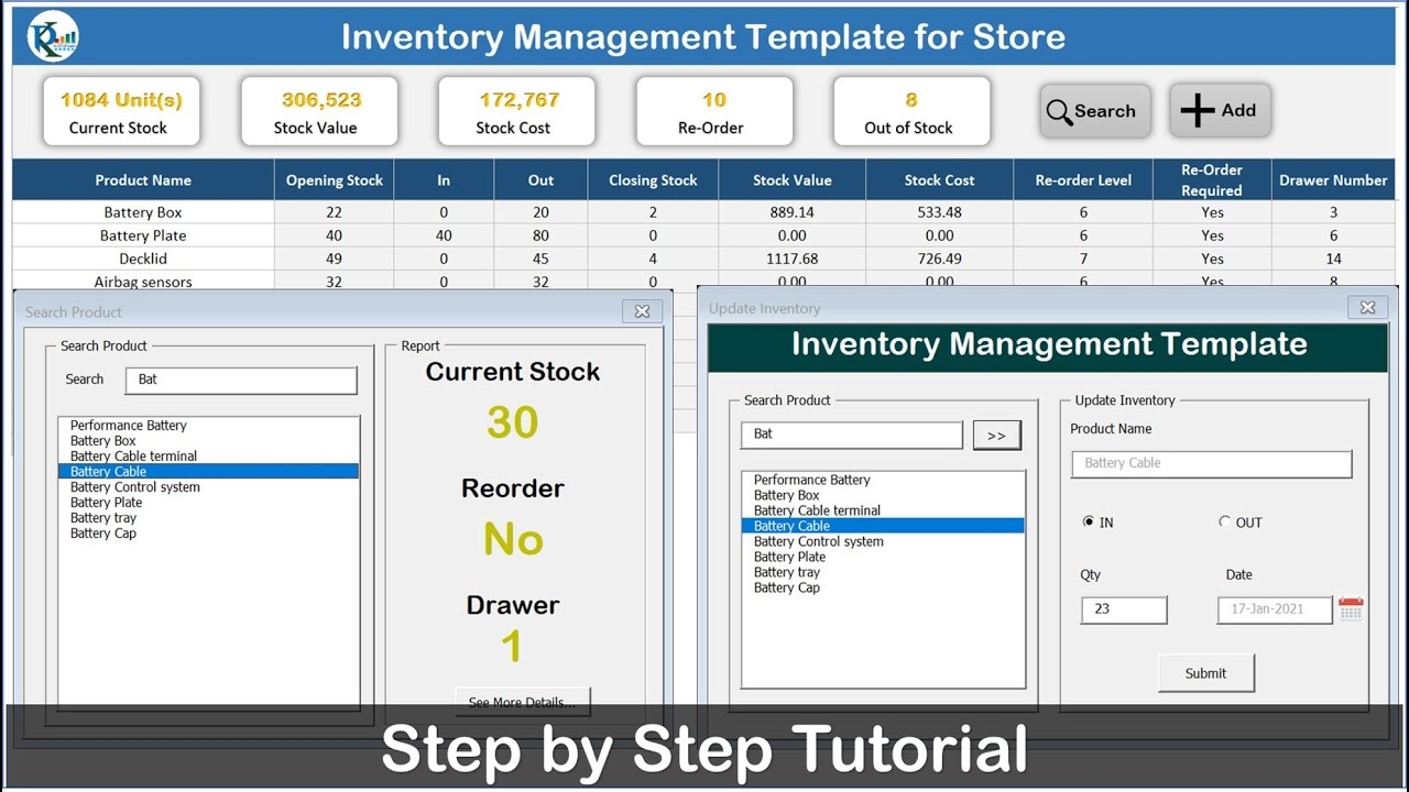 Inventory Management Template For Store YouTube
