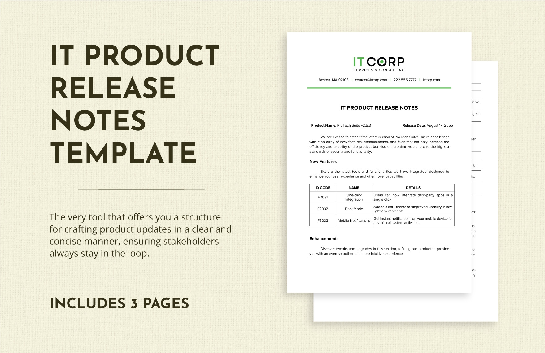 IT Product Release Notes Template In Word PDF Google Docs Download Template