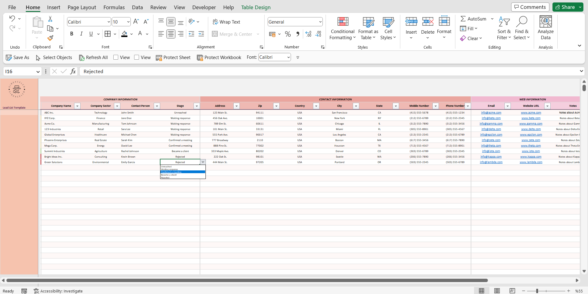 Lead Tracker Excel Template Printable Customer Follow Up Cold Call Tracker Sales Activity Excel Eloquens