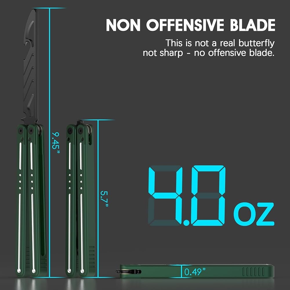 Nabalis Morse Bushing Systerm Butterfly Knife Balisong Trainer 6061 Aluminum Integral Channel Handle Zen Pins With Non slip Lines Unsharpened For Practicing Flipping Blunt Practice No Edge Tool Amazon ae Sporting Goods