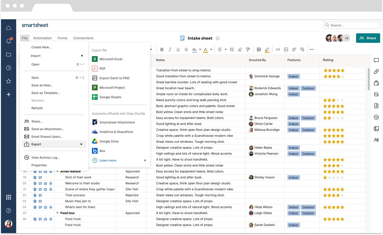 New Ways To Access Data Shuttle Through Sheets Smartsheet
