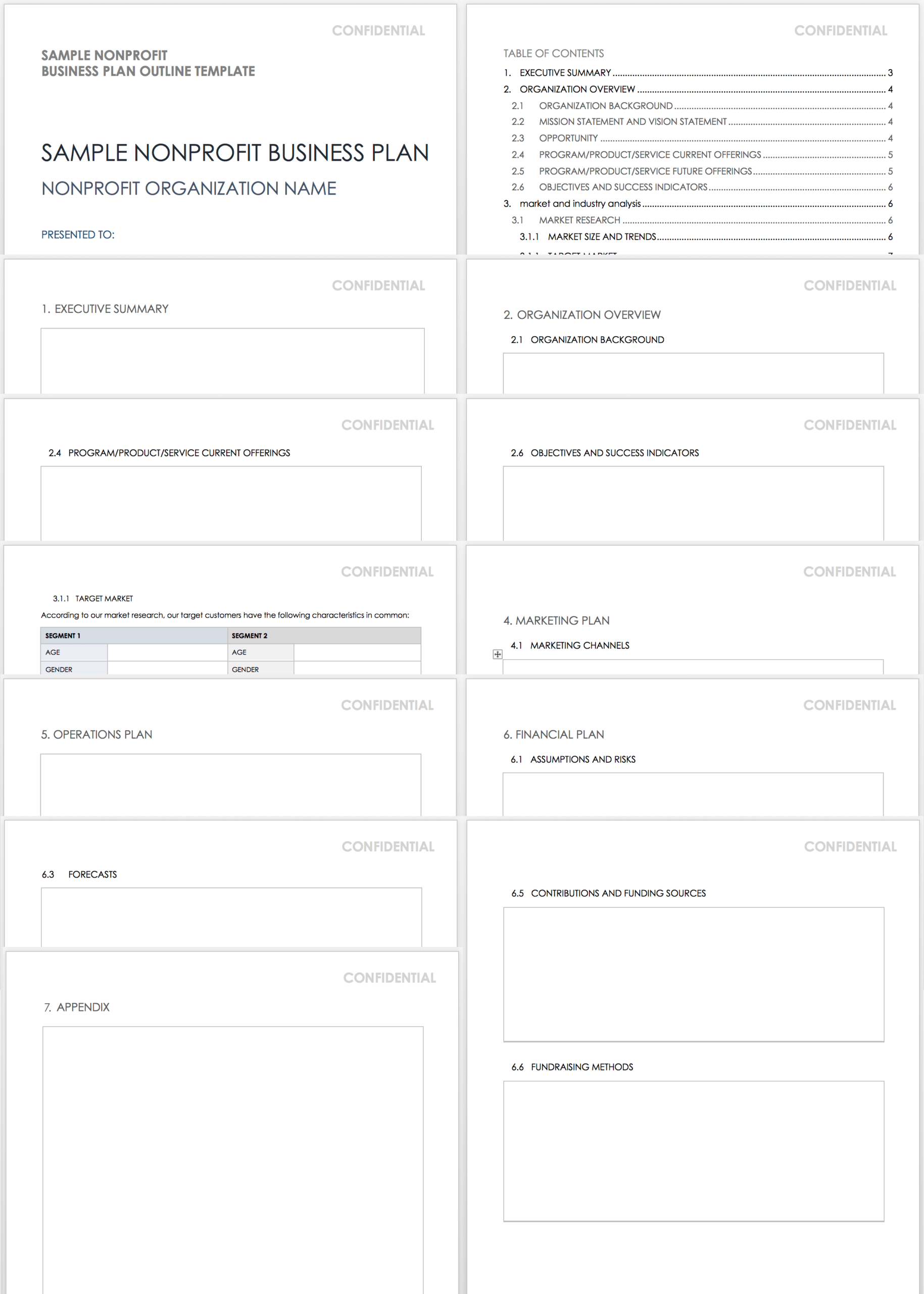 Nonprofit Business Plan Templates Smartsheet
