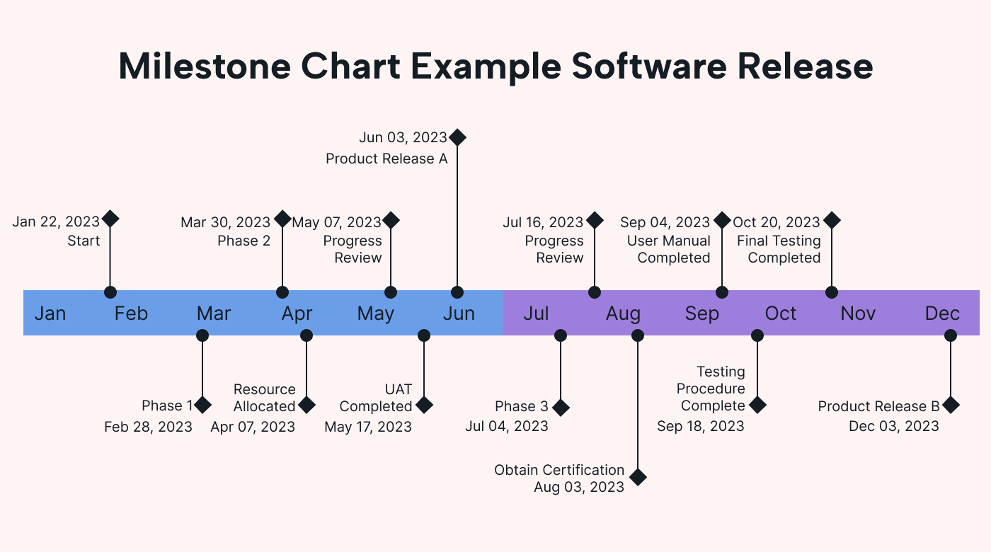 milestone for project examples