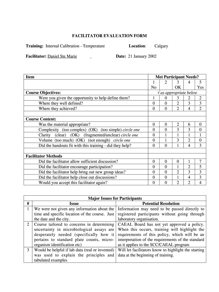 Training Feedback Form Fill Out Sign Online DocHub