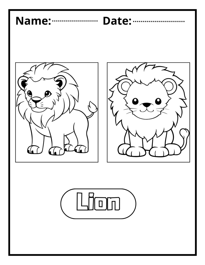 Organized jungle printable activity pack with labels and checklists