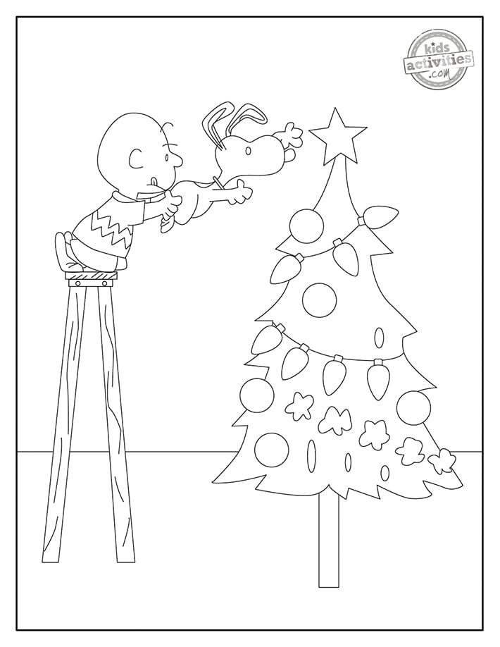 Hotel desk with Charlie Brown coloring pages and pencils