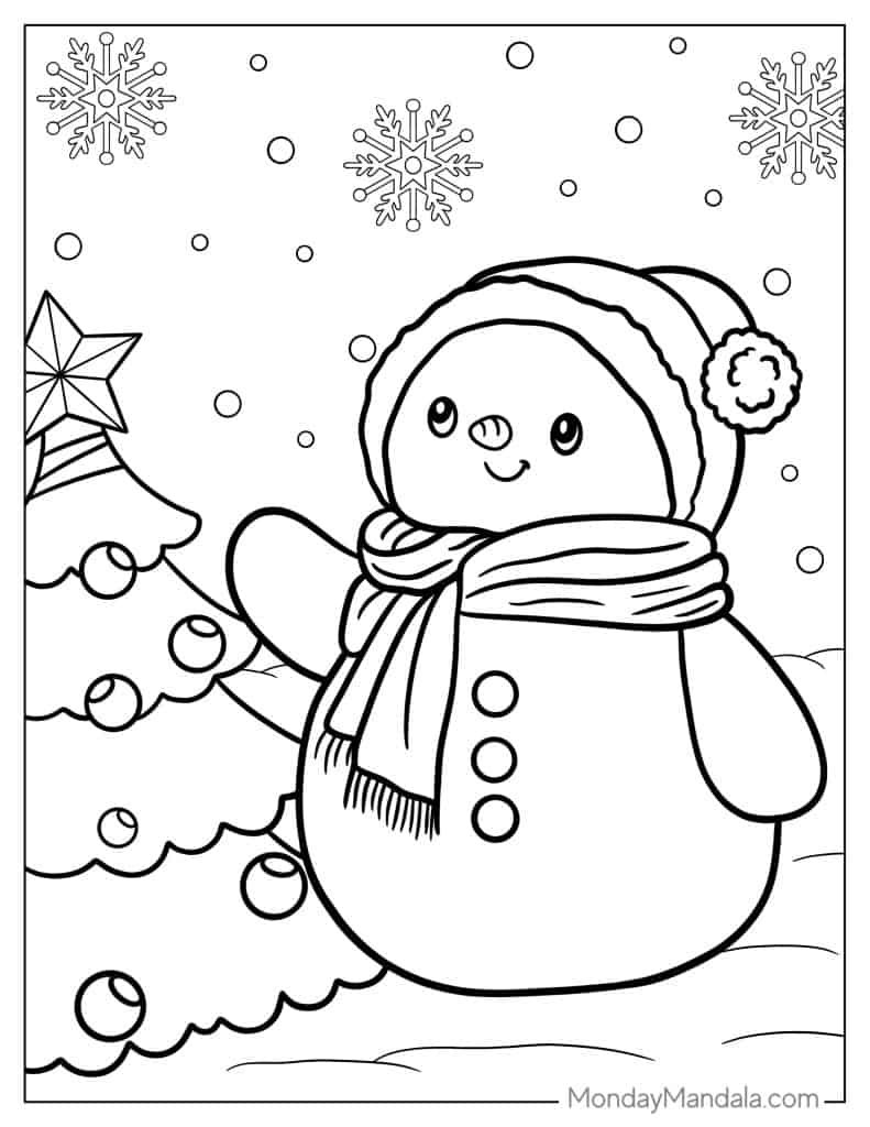 Printable snowman calendar template