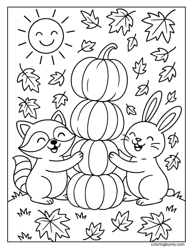 Printable autumn calendar and charts on desk