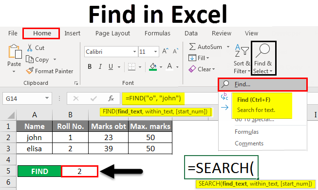 Keyboard focus on Go To and Find shortcuts in Excel