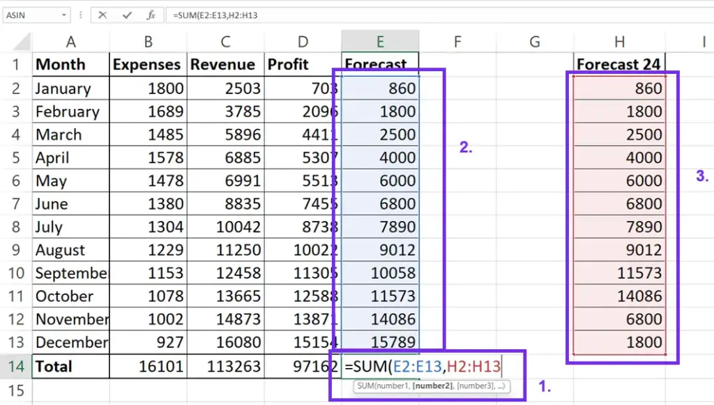 Filter applied worksheet with subtotal calculation