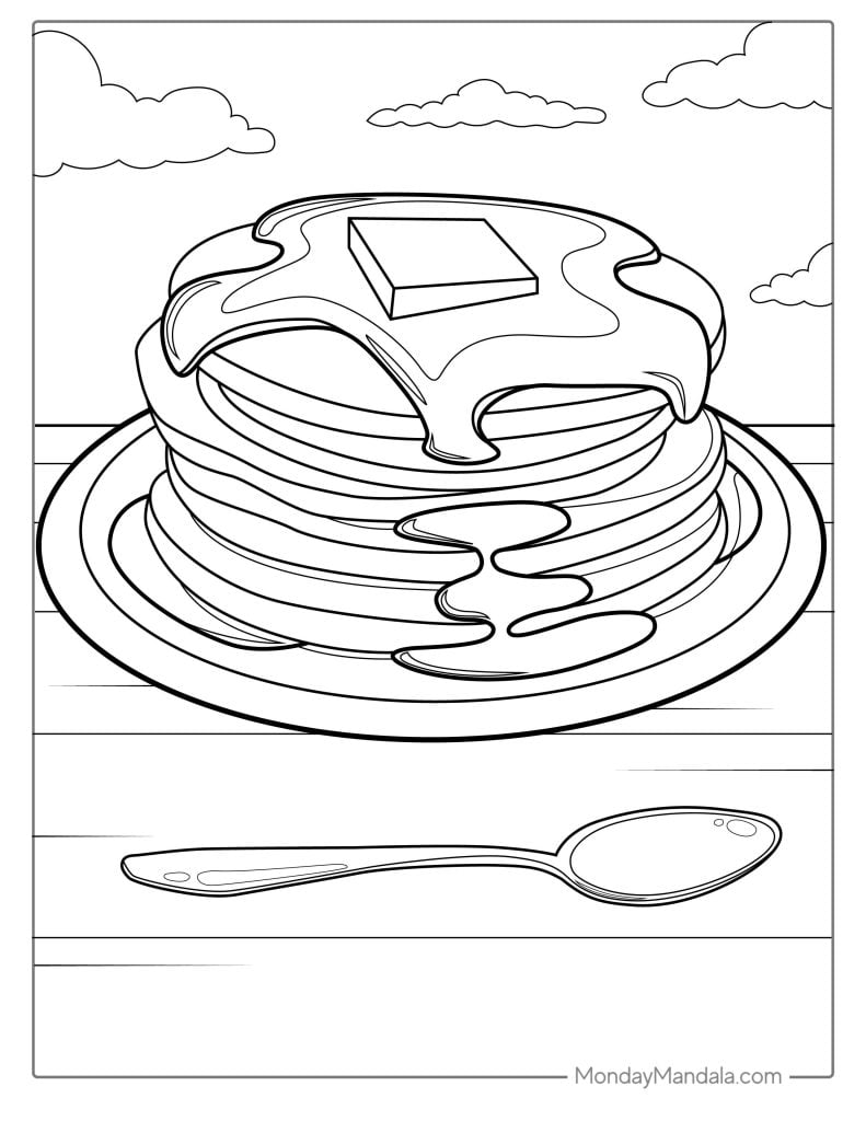 Child coloring with crayons on a fruit-themed page