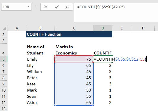 Result cell displaying total with condition