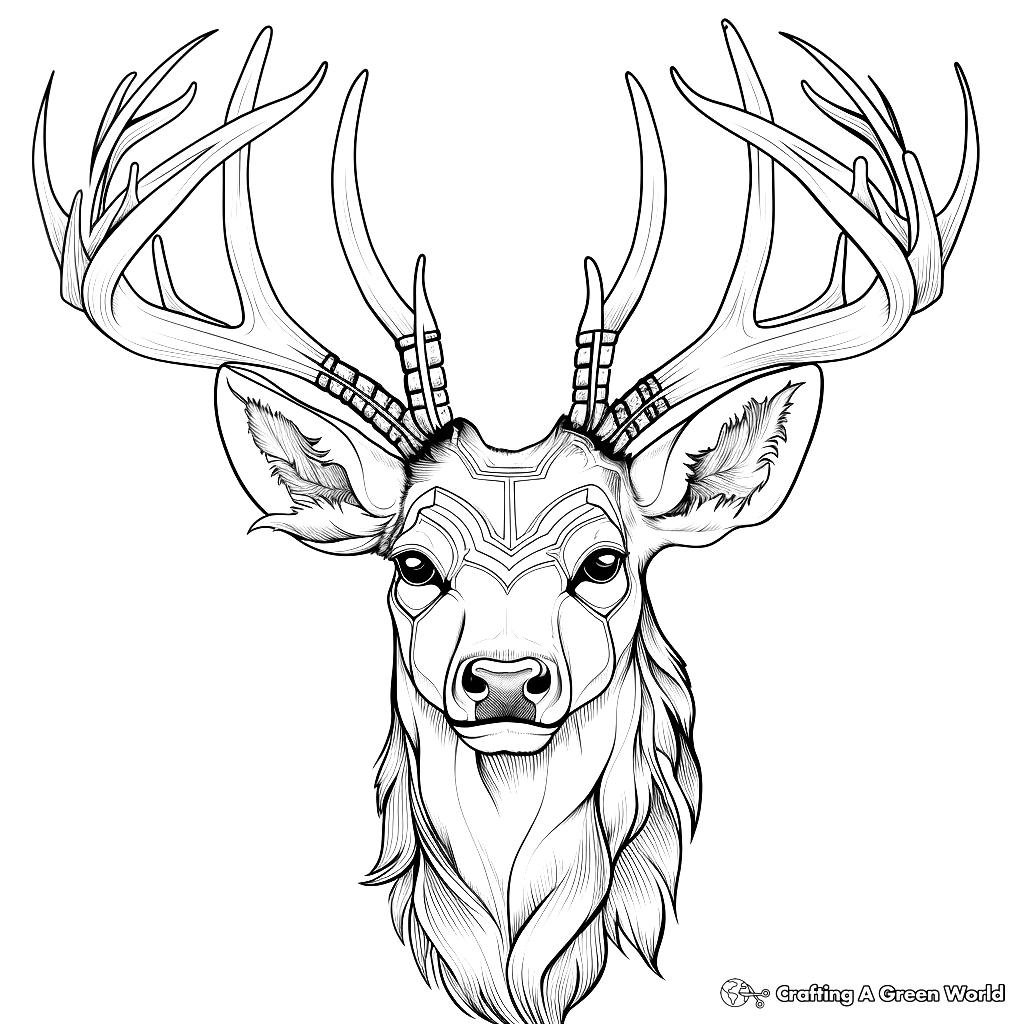 Set of printable hunting coloring pages with maps