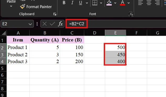 A warehouse stock sheet with extended cost column