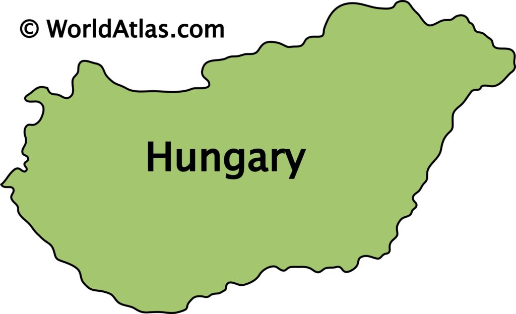 Hungary map with quiz prompts