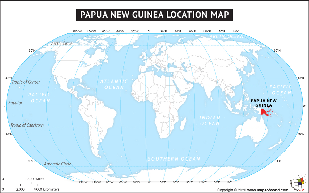 Vintage map and modern travel route over New Guinea