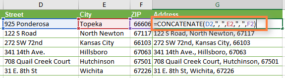 Power Query example for combining columns