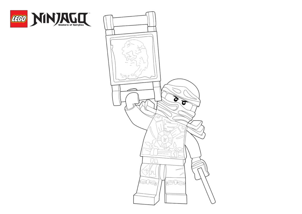Binder of ninjago coloring pages organized by character