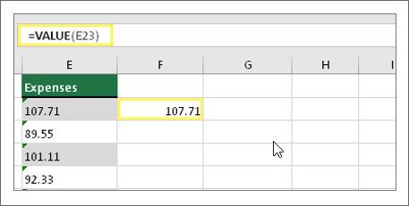 Formula bar displaying VALUE and SUBSTITUTE formulas