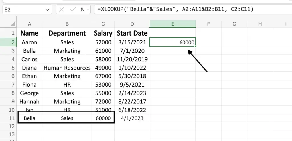 Checklist for choosing lookup function
