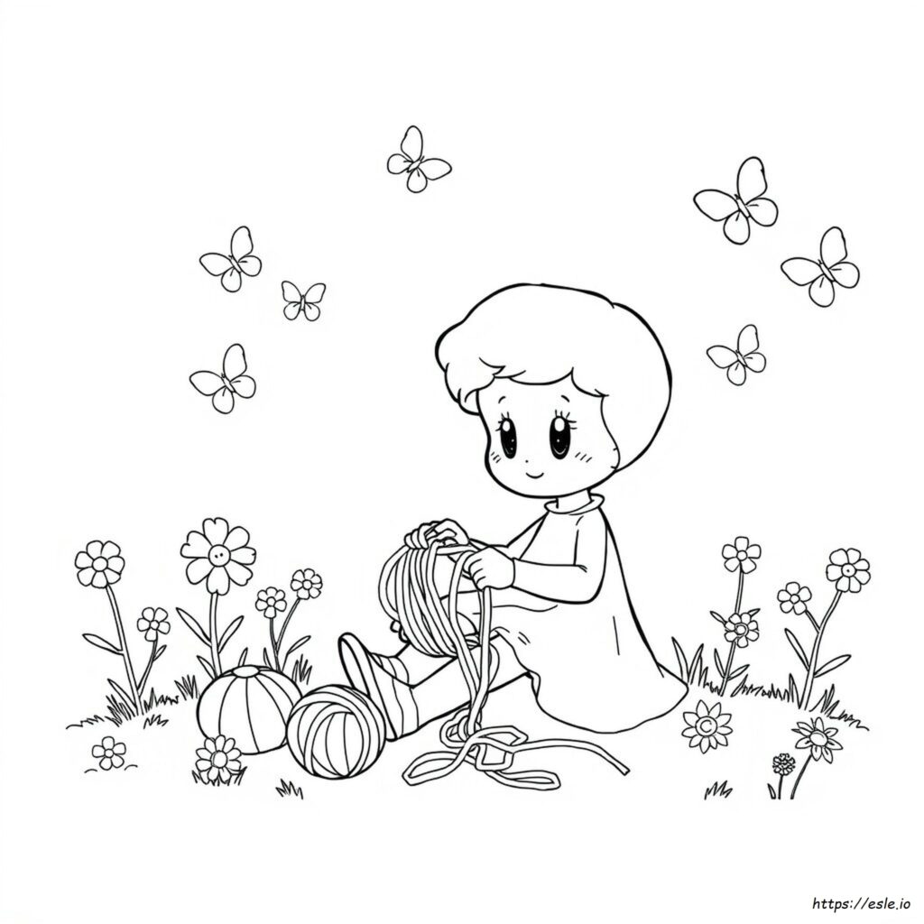 Students compare color choices on a yarnaby coloring page